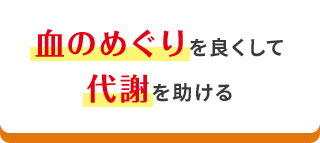 血のめぐりを良くして代謝を助ける